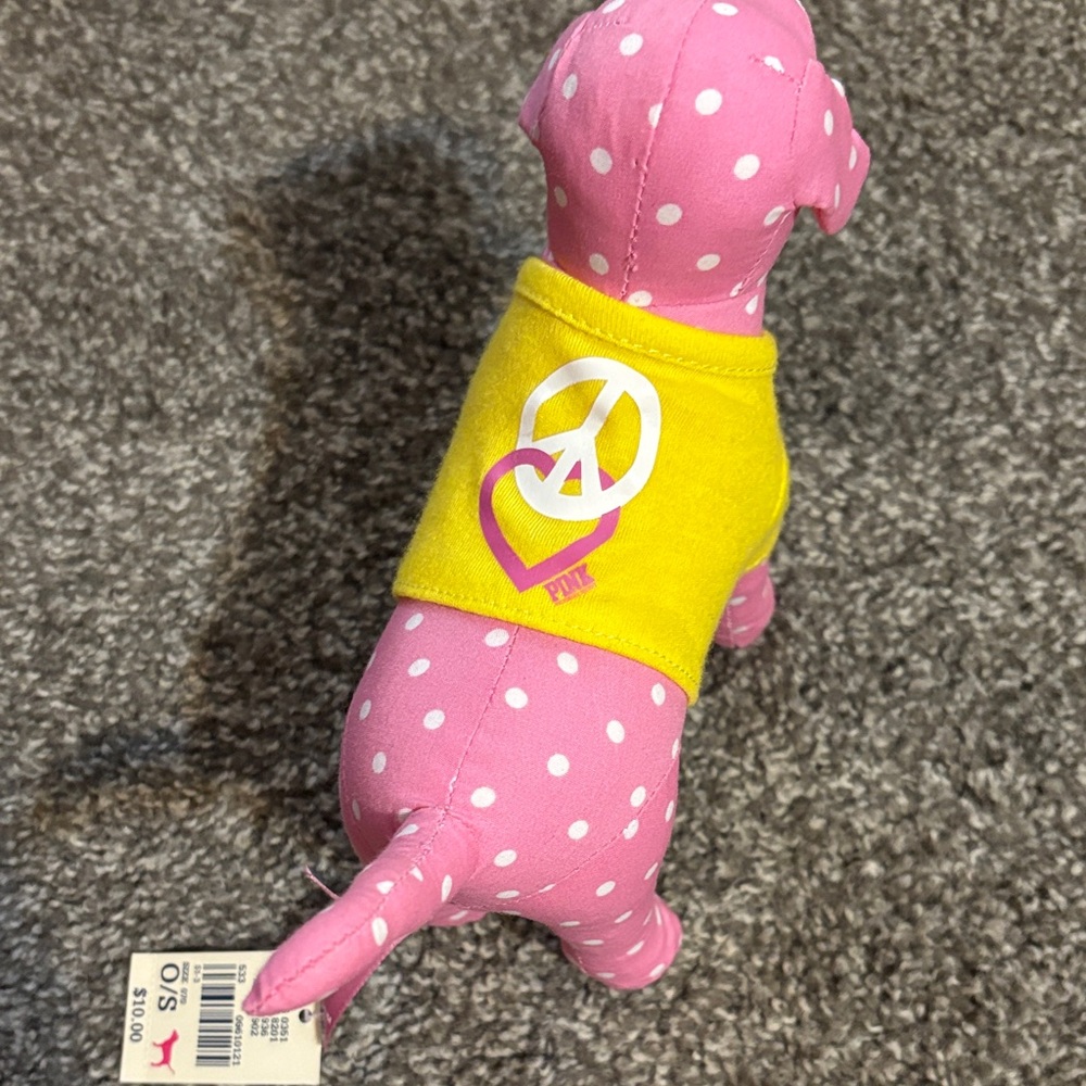 PINK Victoria's Secret Polka Dot Dog with Yellow Tee - Picture 2 of 2